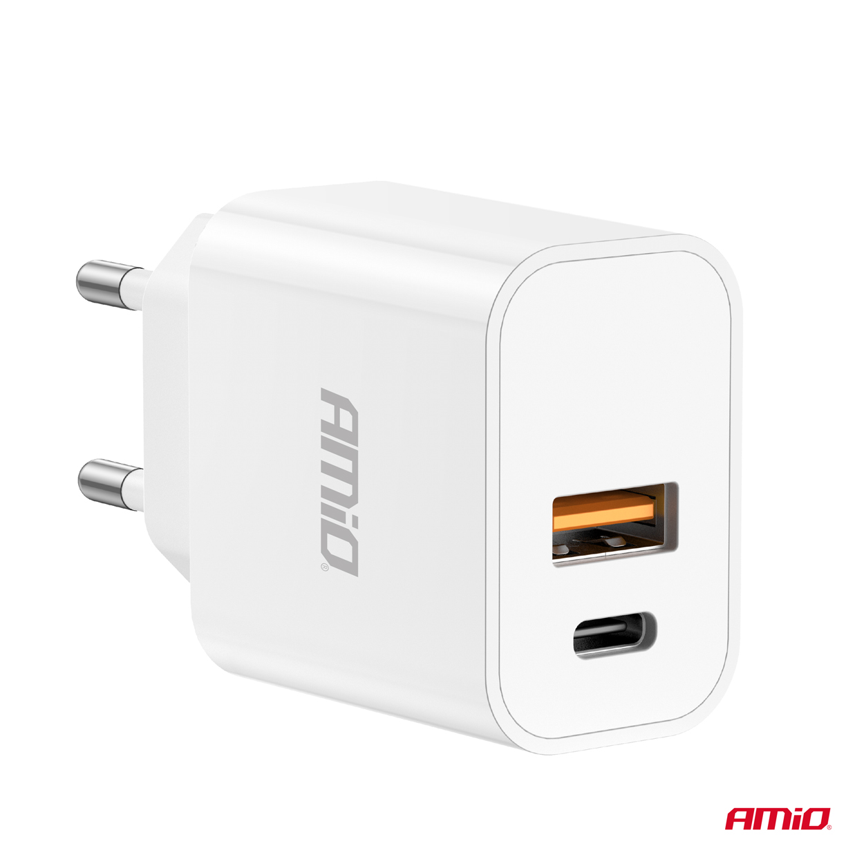Ładowarka sieciowa PRO-09 USB + USB-C 20 W Quick Charge 230 V — ujęcie 3