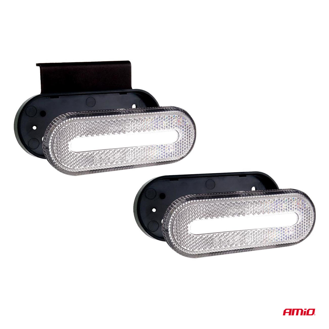 Lampa obrysowa LED OM-01-W owalna biała — ujęcie 3