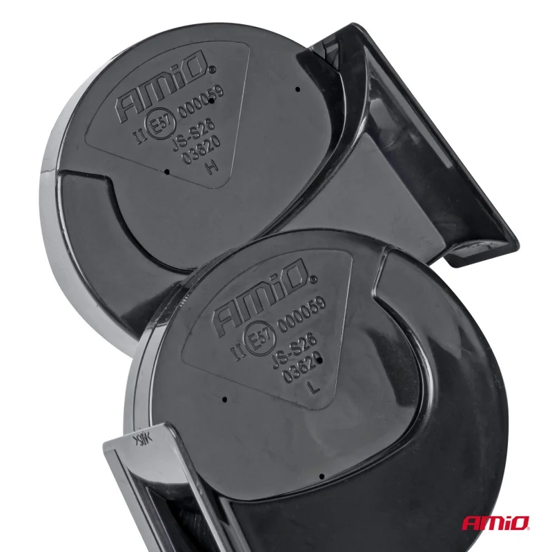Klakson ślimakowy 2 tonowy czarny 12V 110dB — ujęcie 4
