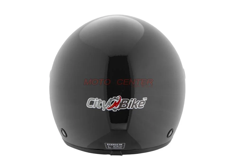Kask motocyklowy otwarty z blendą City-Bike YA-662 czarny połysk rozmiar L Homologacja ECE 22.06 — ujęcie 4