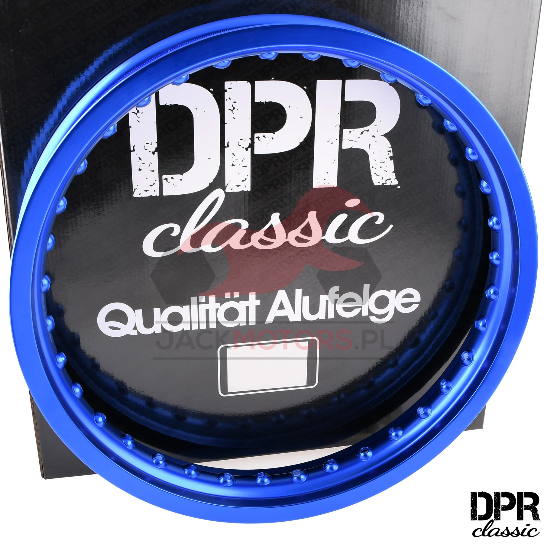 Obręcz koła 2,15 × 17 aluminiowa niebieska DPR Classic — ujęcie 1
