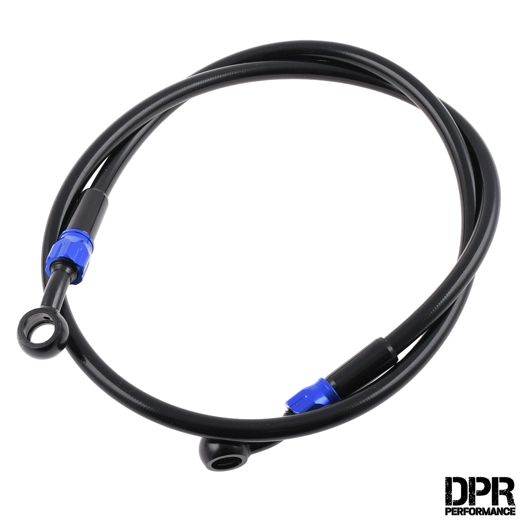 Przewód hamulcowy w oplocie 90 cm czarno niebieski V2 DPR Performance — ujęcie 3