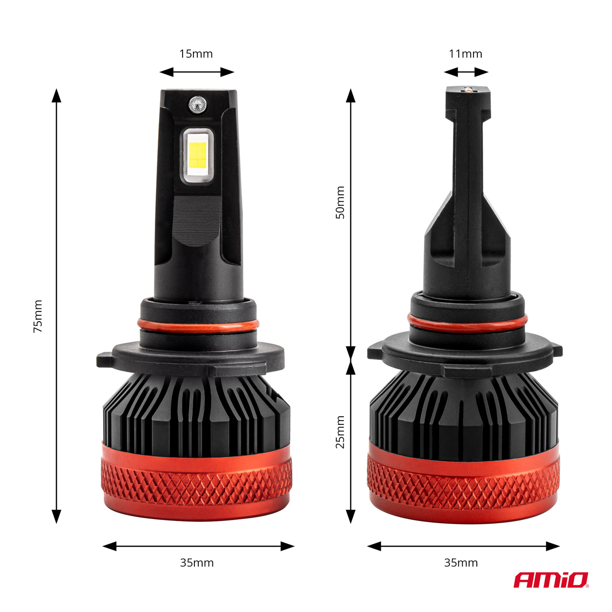 Żarówki samochodowe LED seria X3 HB3 9005/HIR1 9011/H10 6500K Canbus — ujęcie 3