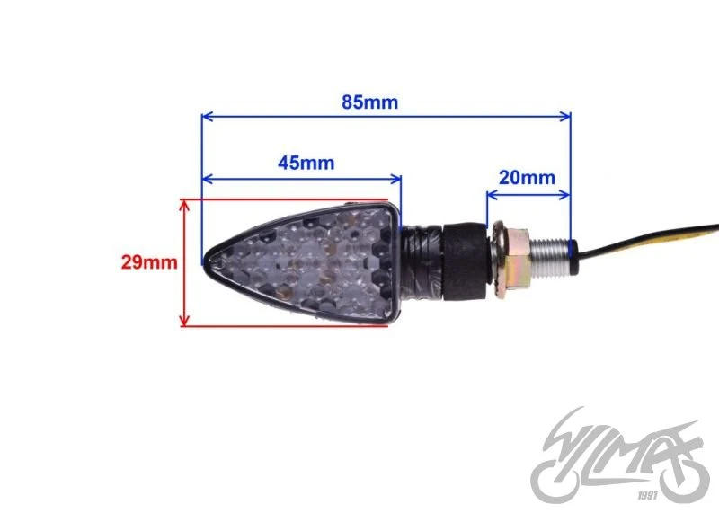 Kierunkowskaz LED 12 V 1 W, lewy tył, carbon — AM1325L — ujęcie 3