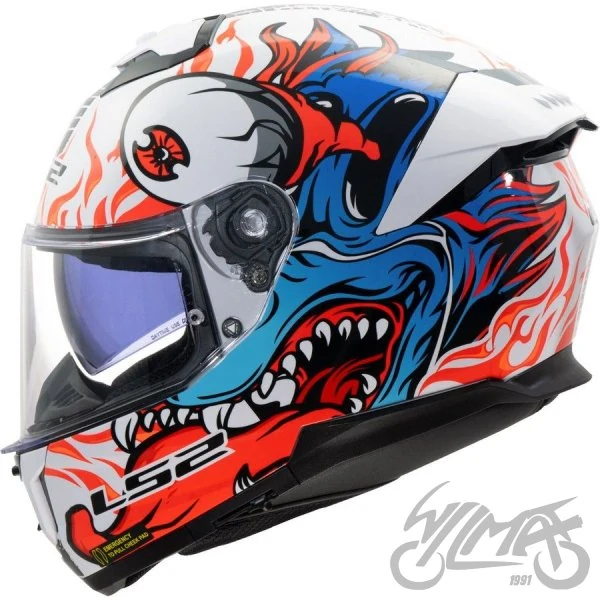 Kask LS2 FF808 Stream II Inferno Wh.Blue — rozmiar M — ujęcie 1