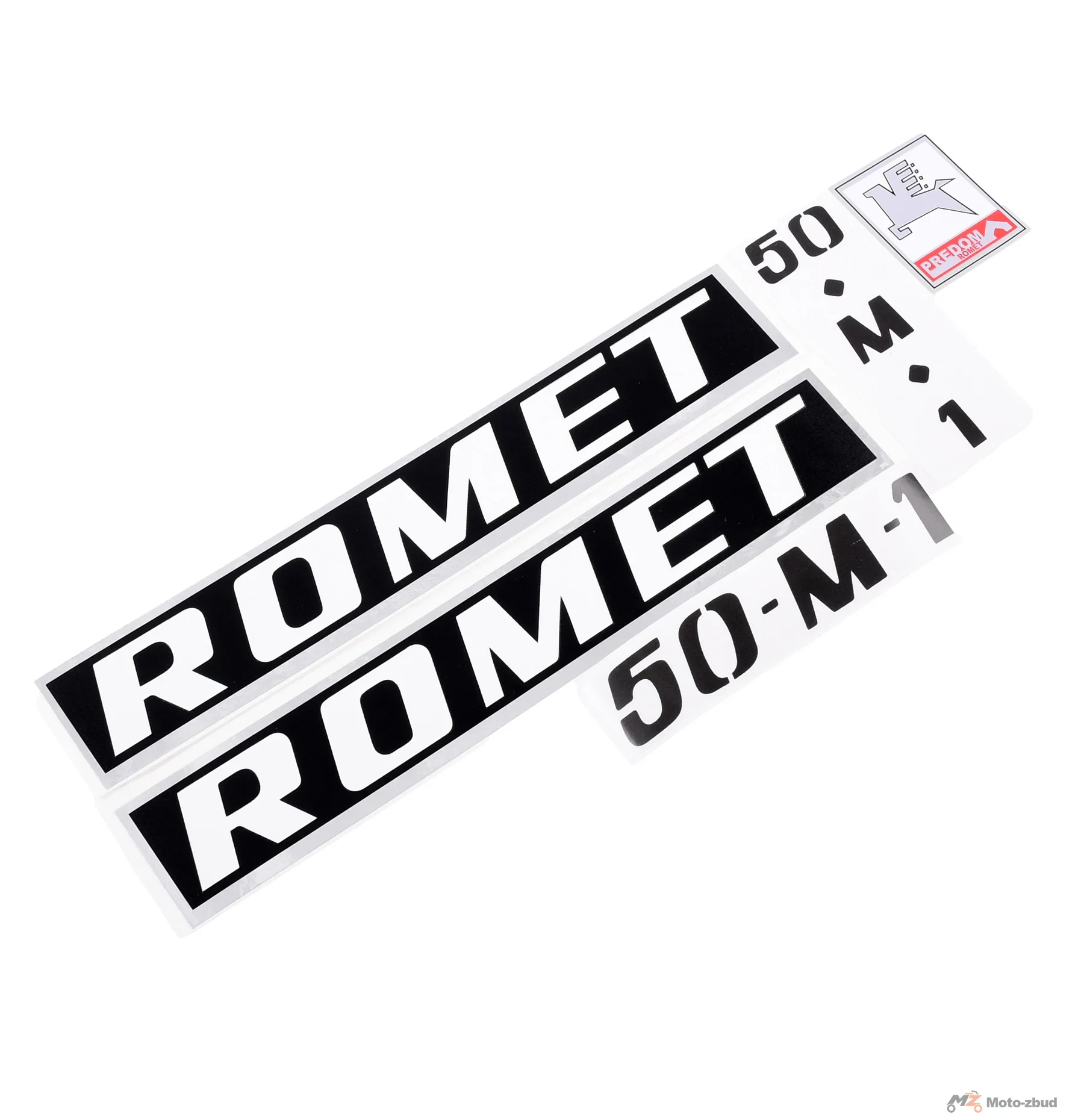 Naklejka Romet Motorynka 50-M-1 + napis Romet czarny kpl. PL