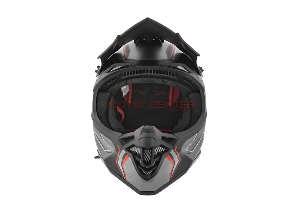 Kask crossowy BLEXX YS-217 czarny mat/grafit/czerwony M Homologacja ECE R22.06 — ujęcie 3