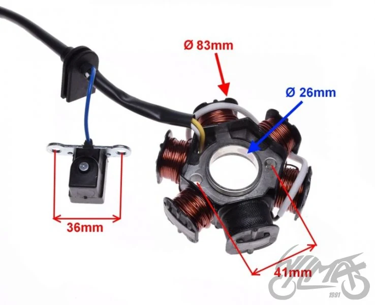 Stator 6 cewek do Peugeota Ludix — ujęcie 2