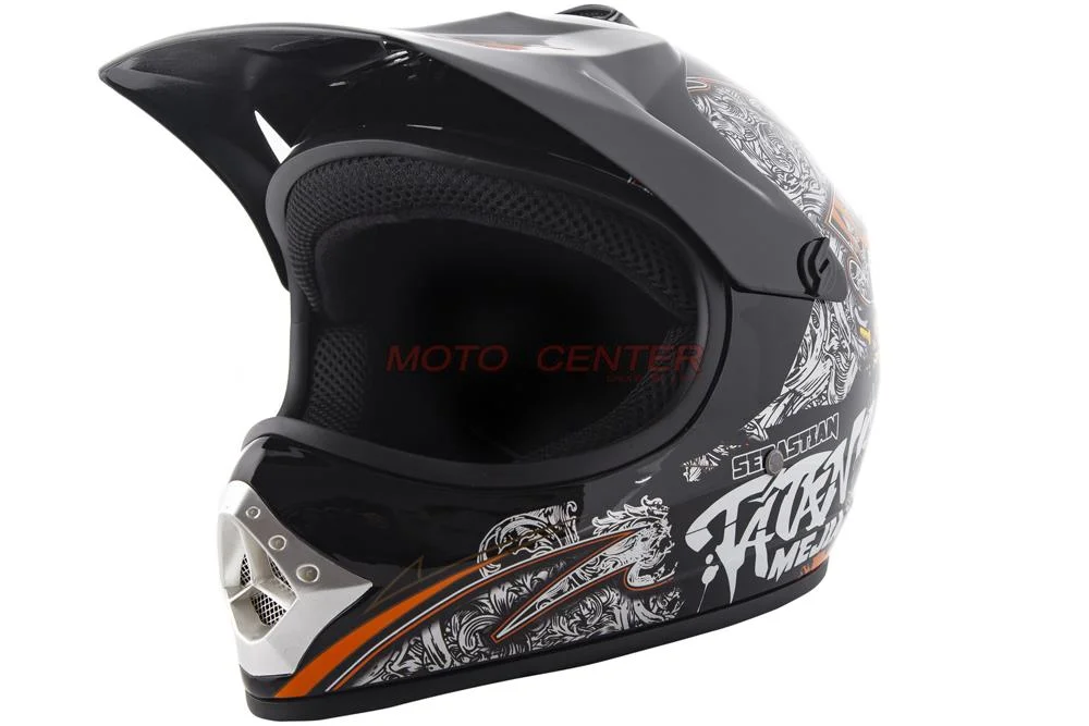 Kask crossowy MPX Dziecięcy WL-801A Junior Tatan czarny S — ujęcie 1