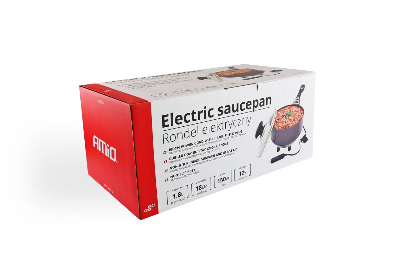 Rondel garnek elektryczny z pokrywką do samochodu 18 cm x 8 cm 150 W 12 V — ujęcie 5