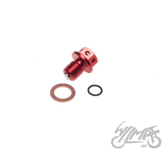 Korek spustu oleju czerwony do pit bike typu CRF50 — ujęcie 1