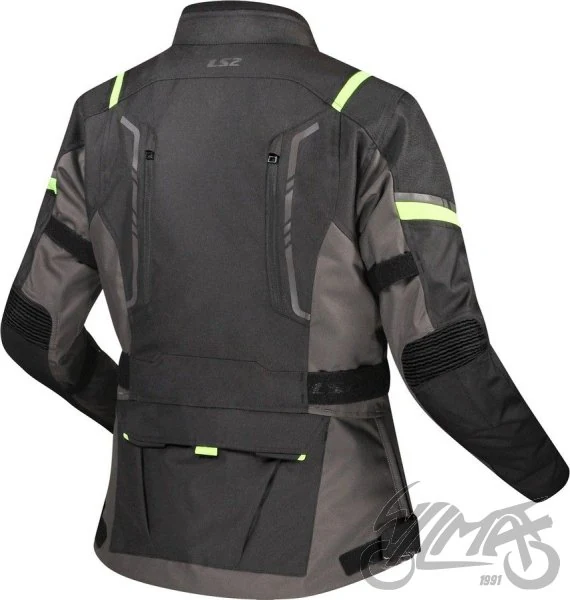 Kurtka motocyklowa damska LS2 Narvik Grey Black H-V Yellow — S — ujęcie 2