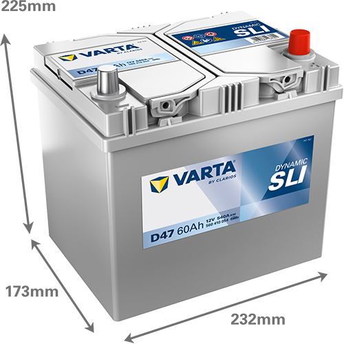 Akumulator 60 Ah 540A 232×173×225/P+ Varta 560410054K262 — ujęcie 2