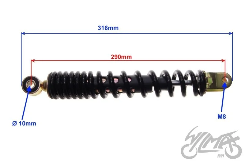 Amortyzator tylny długość 290 mm — ujęcie 2