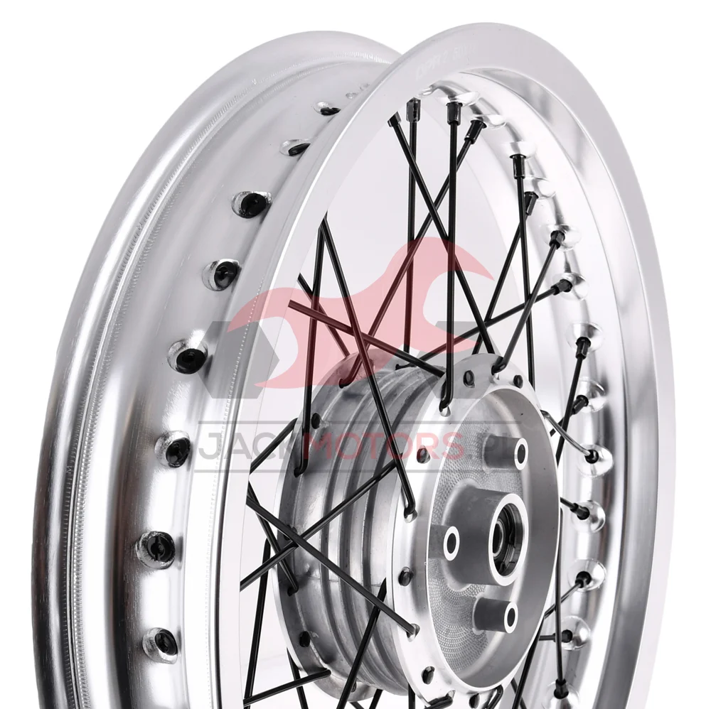 Koło jezdne Simson 2,50 × 16 S50/51/70 aluminium DPR Classic czarne szprychy — ujęcie 5
