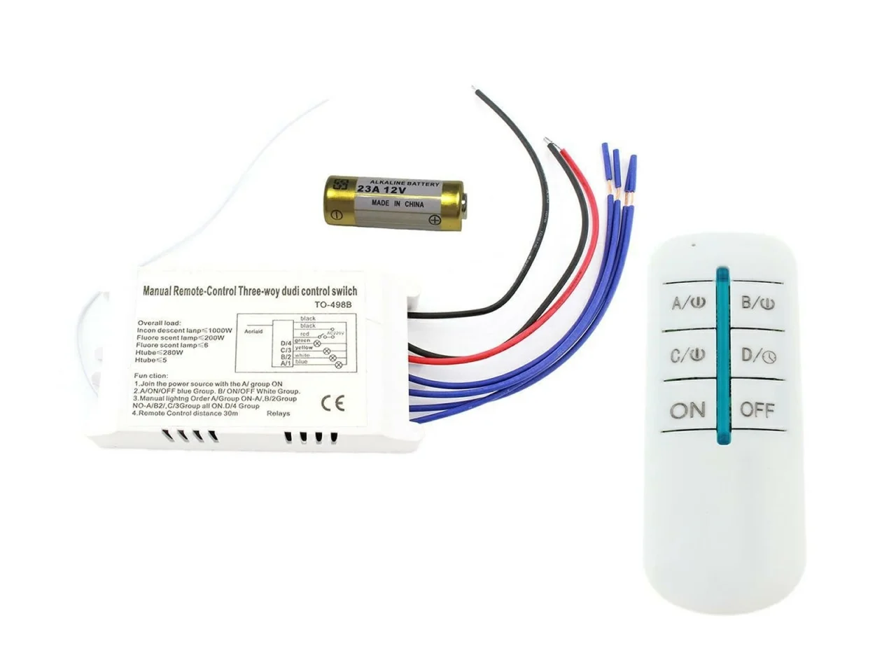 Włacznik / wyłącznik bezprzewodowy 230v 4 kanały