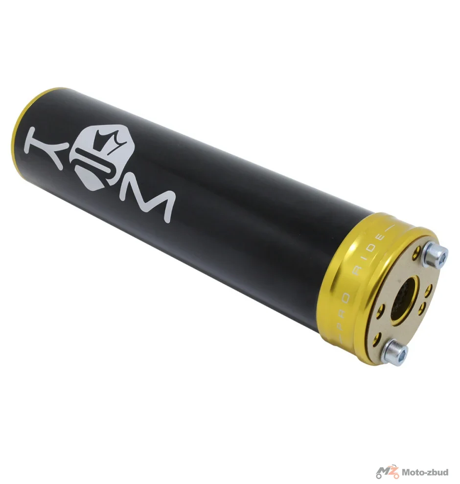 Końcówka wydechu KRM Pro Ride aluminium czarno złota 90-110 cm³ — ujęcie 3