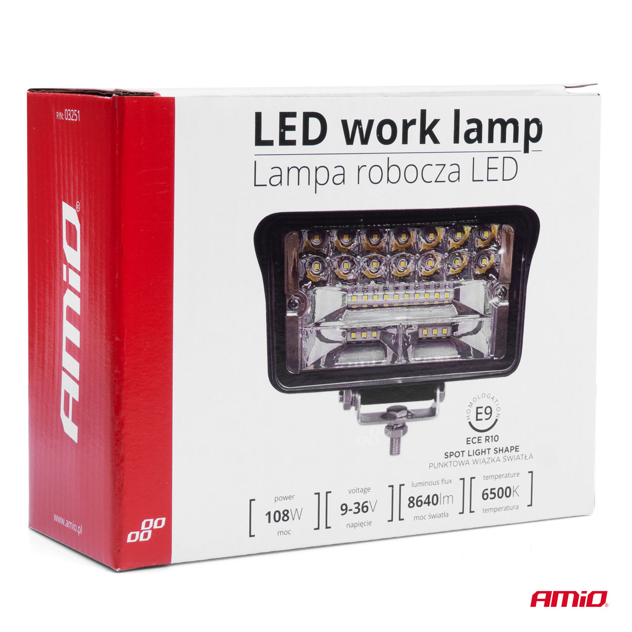 Lampa robocza LED szperacz AWL40 36 LED 108 W 12 V 24 V — ujęcie 5