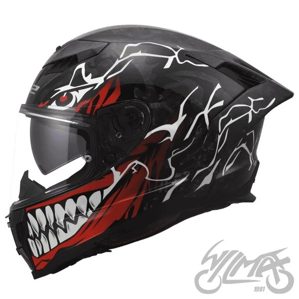 Kask LS2 FF807 Dragon FC Incubus White Red — M — ujęcie 2
