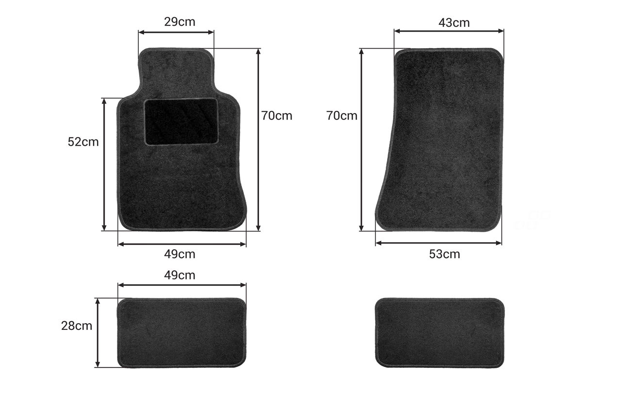 Dywaniki samochodowe tekstylne uniwersalne TEX-3 — ujęcie 2