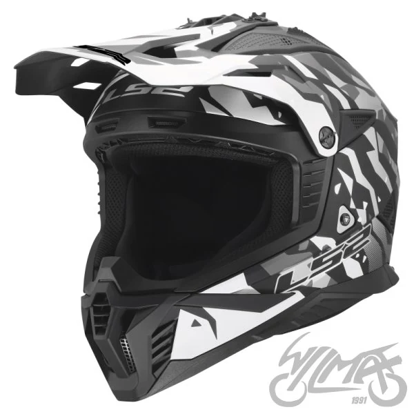 Kask LS2 MX708 Fast II Grotesk Black Grey — M — ujęcie 1