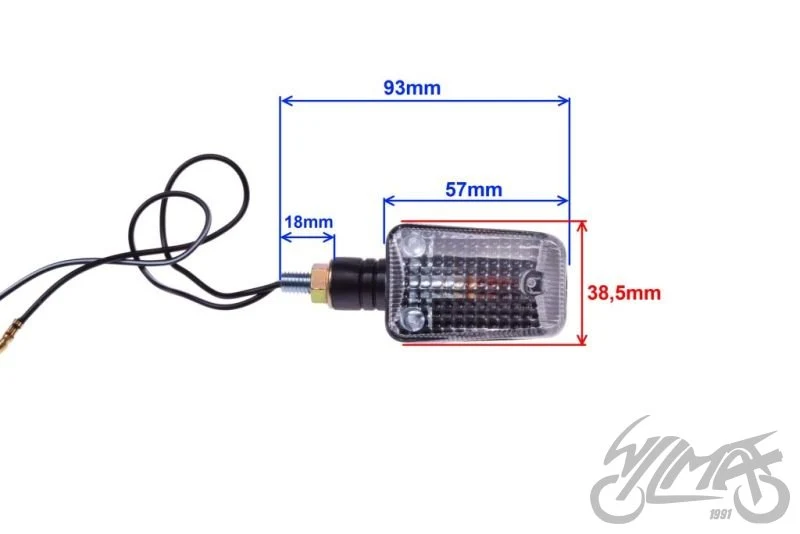 Kierunkowskaz mini krótki, czarny, wariant jasny — BA9S 12 V 23 W, AL12796 — ujęcie 2