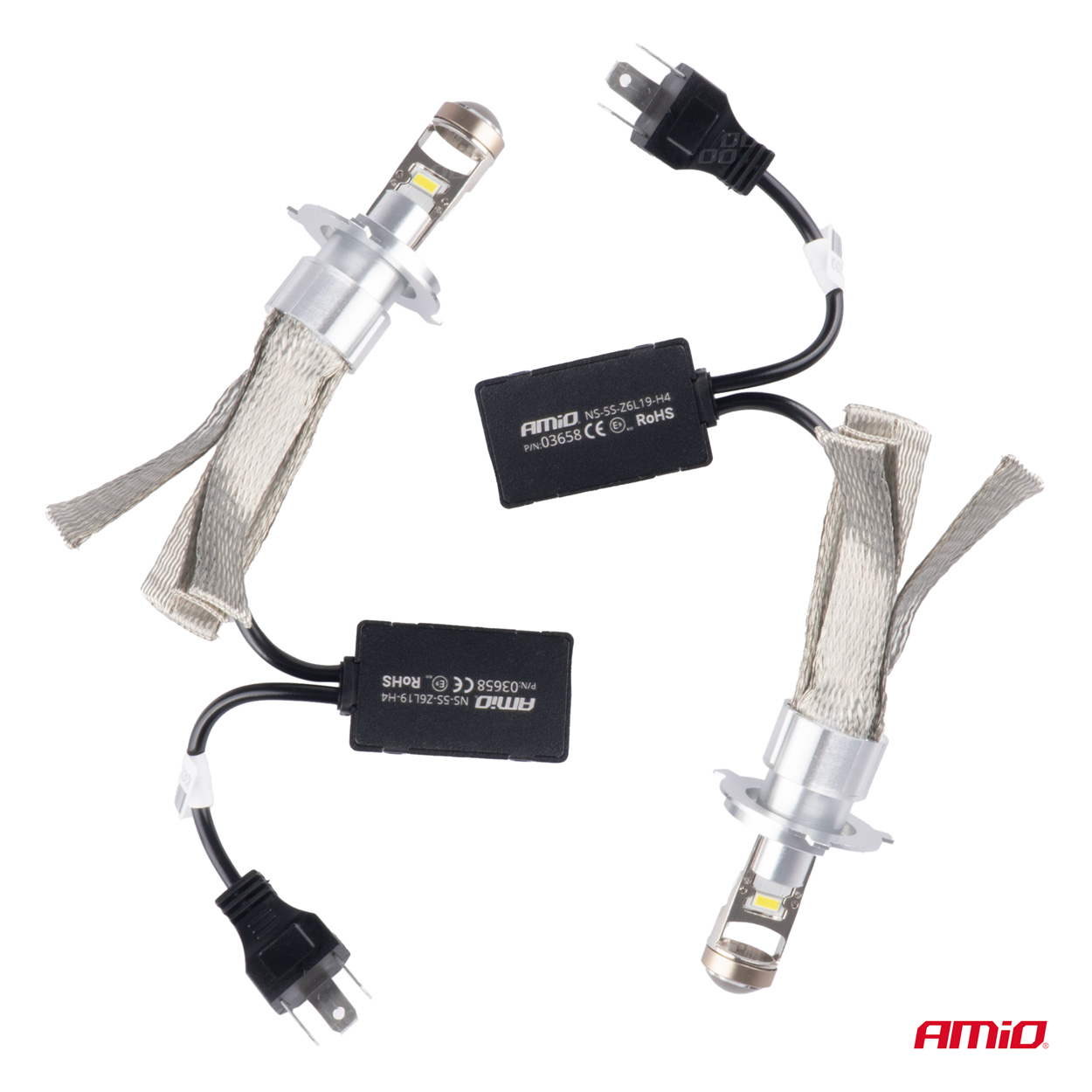 Żarówki samochodowe LED seria FLEX+ H4 soczewka 12 V 24 V 6000K Canbus — ujęcie 3