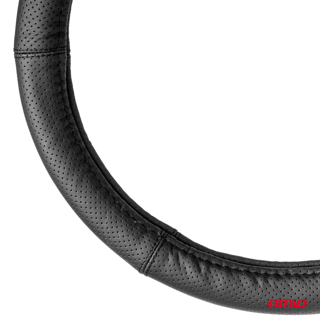 Pokrowiec skórzany perforowany nakładka na kierownicę samochodową L 39-41cm SWC-50-L — ujęcie 2