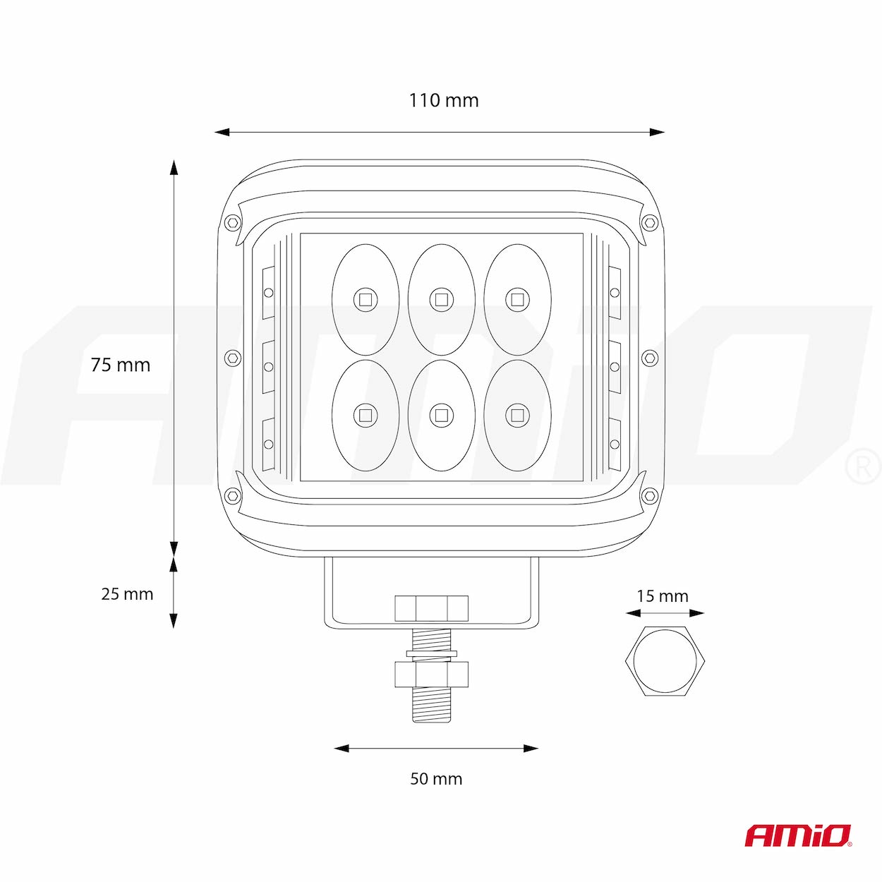Lampa robocza LED szperacz AWL08 12 V 24 V — ujęcie 11
