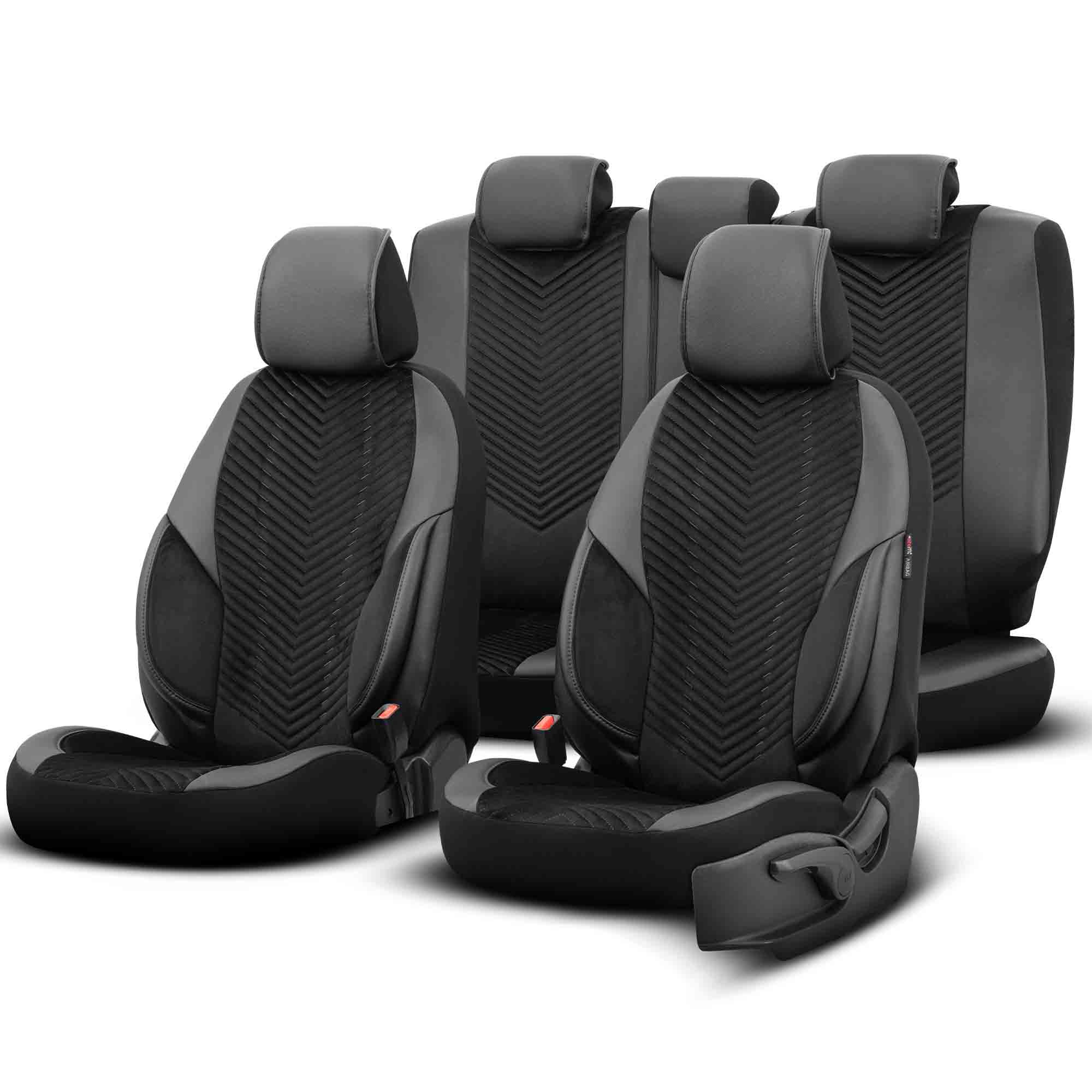 Komplet pokrowców na fotele samochodowe OTOM ADVANCED 204 BLACK BABYFACE 3-ZIP — ujęcie 9