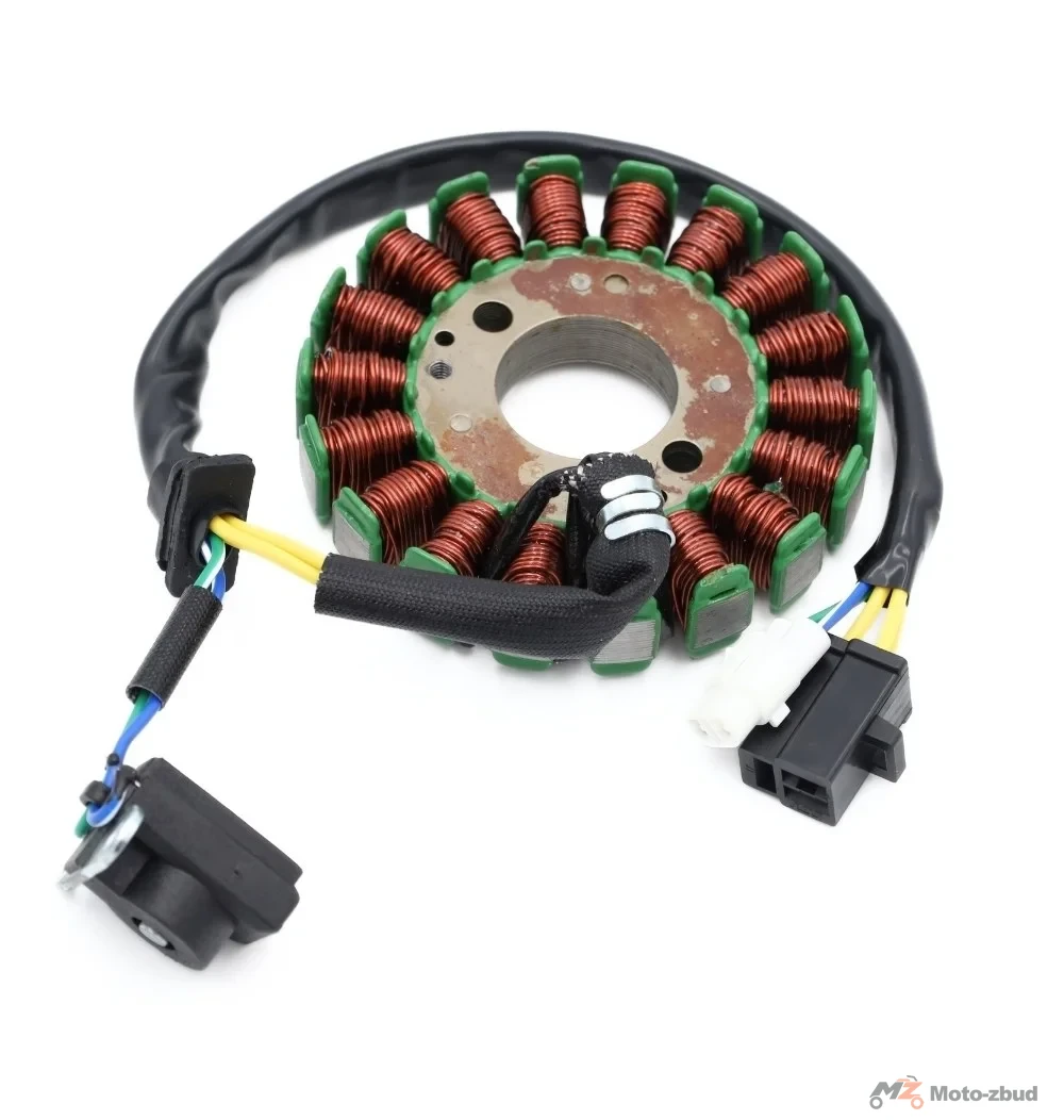 Junak 607 125 cm³ iskrownik (alternator) "125" kpl. (18 cewek) (2x kostka 2/3 piny) (śr.zew.93 mm, gr.21 mm) (Euro v) — ujęcie 2