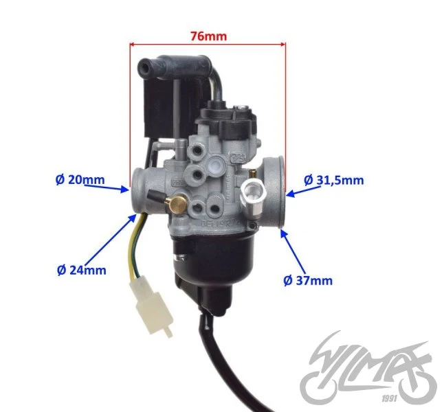 Gaźnik do Piaggio 50 2T, przepustnica 15,9 mm — PZO3002 — ujęcie 2