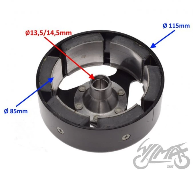 Koło magnesowe do Simsona S51 — zapłon przerywaczowy, SN2025C — ujęcie 2