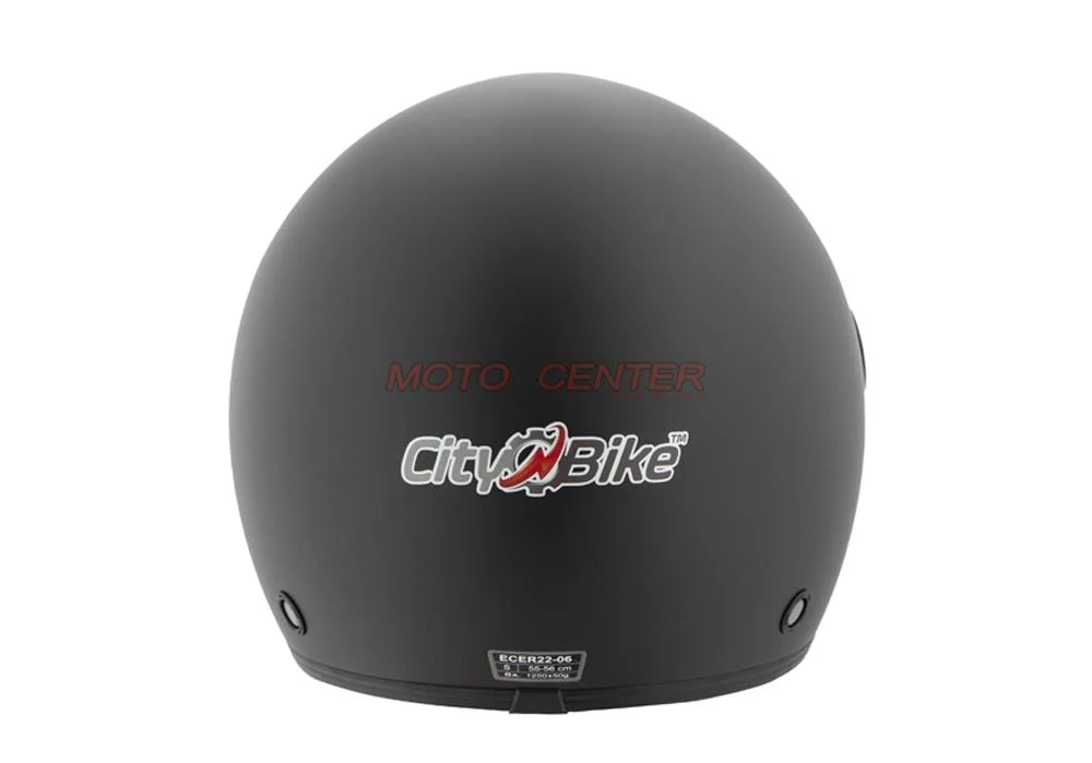 Kask motocyklowy otwarty z blendą City-Bike YA-662 czarny mat rozmiar L Homologacja ECE 22.06 — ujęcie 4
