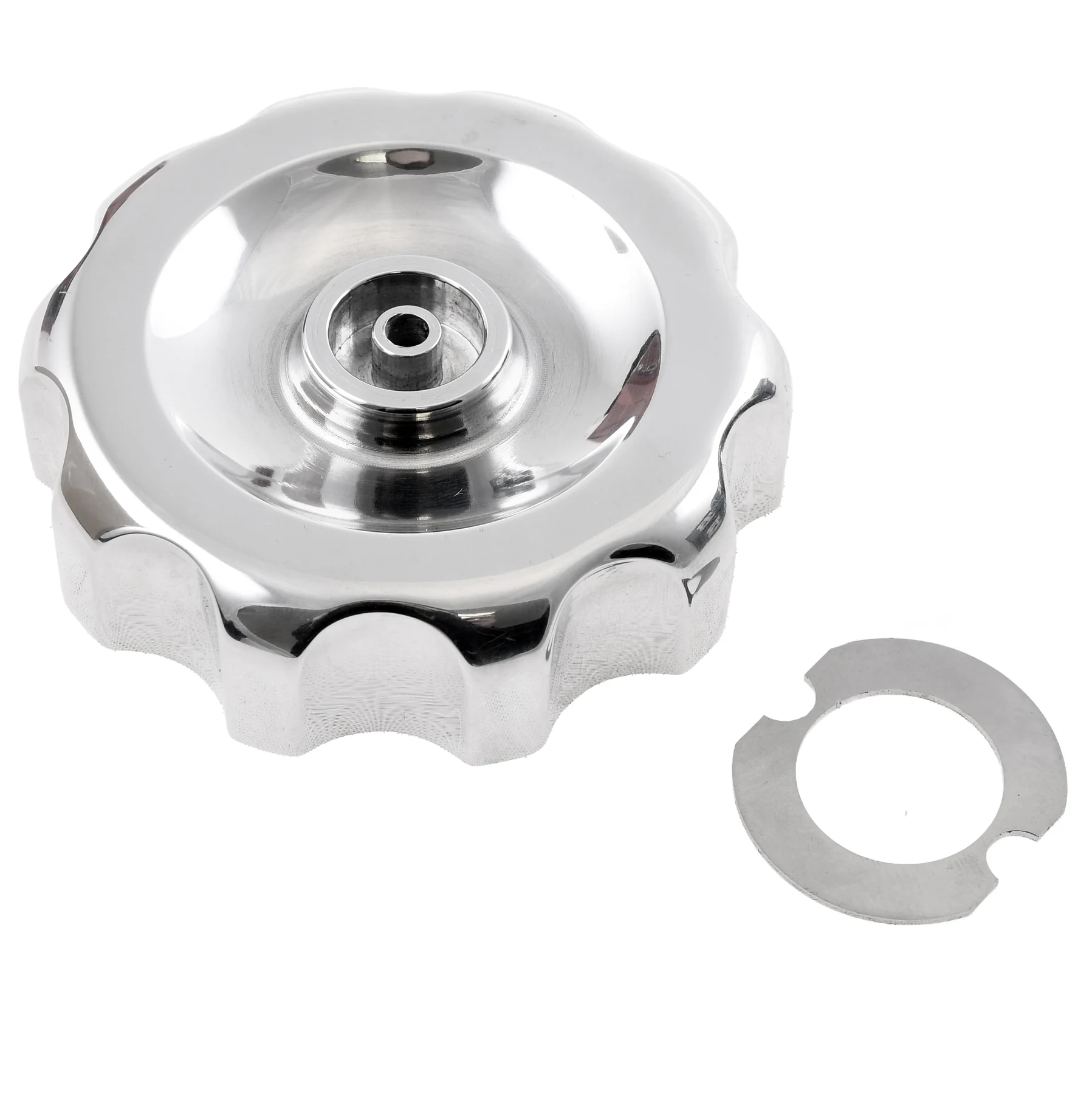 Korek zbiornika paliwa Simson aluminium CNC polerowany JMP — ujęcie 2