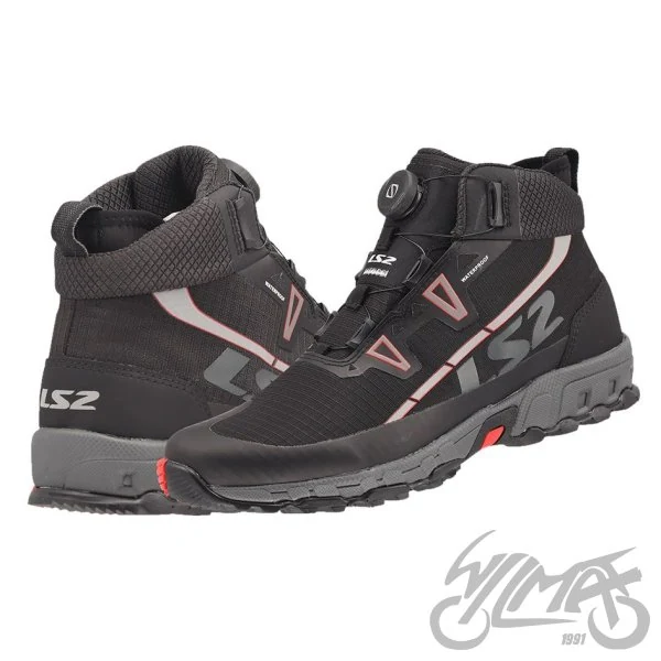Buty motocyklowe LS2 Trekker WP — czarne, rozmiar 42