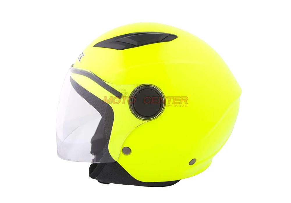 Kask motocyklowy otwarty dziecięcy BLEXX YA-215 żółty fluo L ECER22.06 Homologacja ECE — ujęcie 3