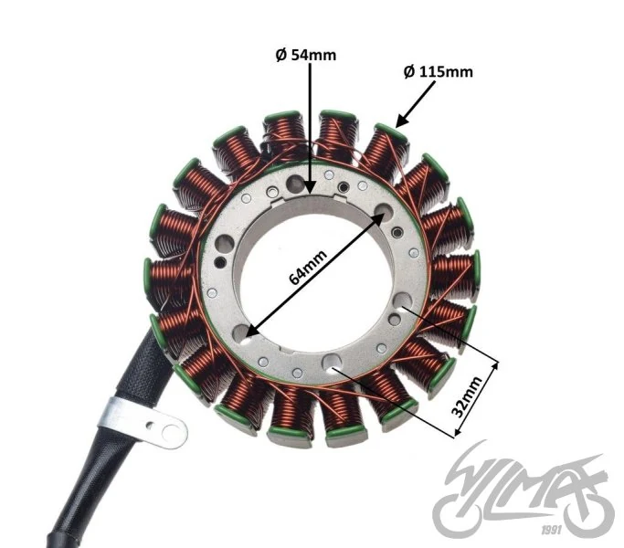 Stator 18 cewek do Harley-Davidson 30734-04K — ujęcie 2