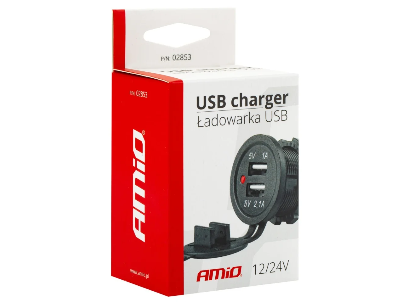 Ładowarka samochodowa z gniazdami 2xUSB 12/24V — ujęcie 2
