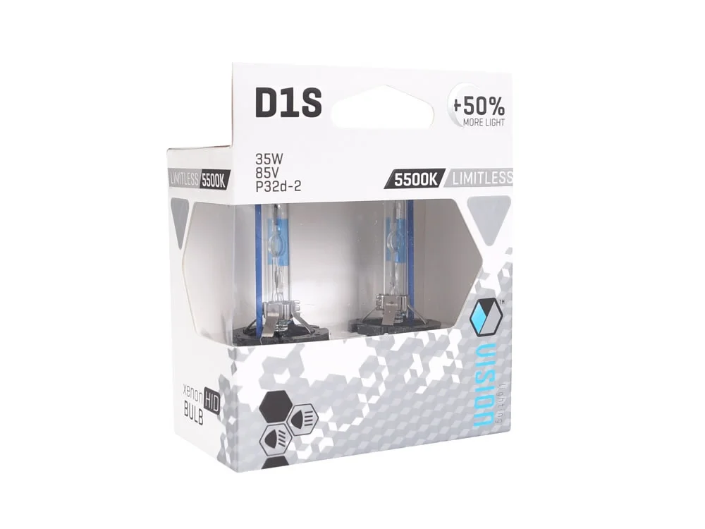 Żarnik Xenon D1S 5500K 85V 35W +50% limitless white GW 12-MCY (2szt.) — ujęcie 2