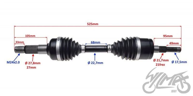 Półoś lewy przód do CFMoto 500 800 — ujęcie 2