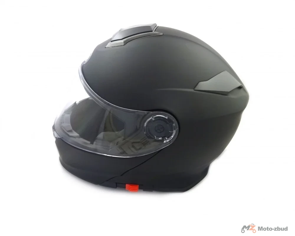 Kask VCAN model H271 Matt Black z podnoszoną szczęką i blendą czarny mat S — ujęcie 4
