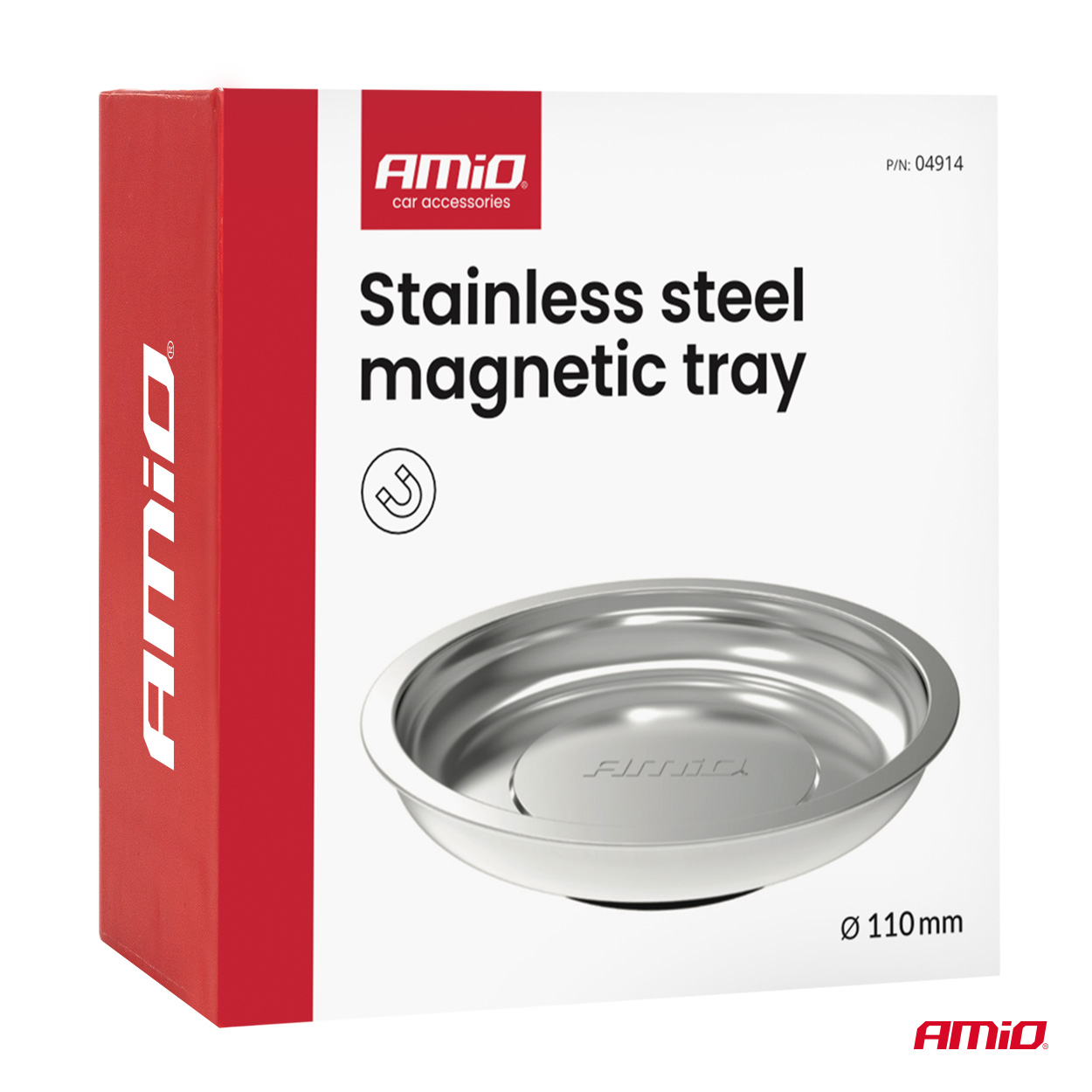 Miska magnetyczna ze stali nierdzewnej 110 mm — ujęcie 7