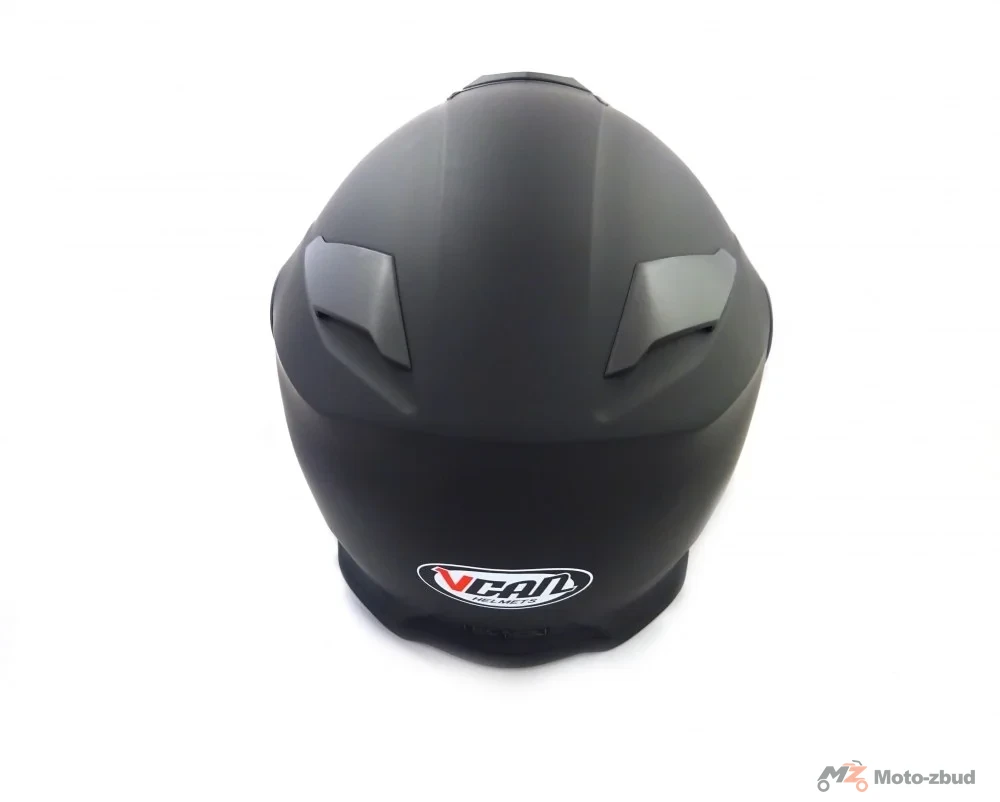 Kask VCAN model H271 Matt Black z podnoszoną szczęką i blendą czarny mat S — ujęcie 5