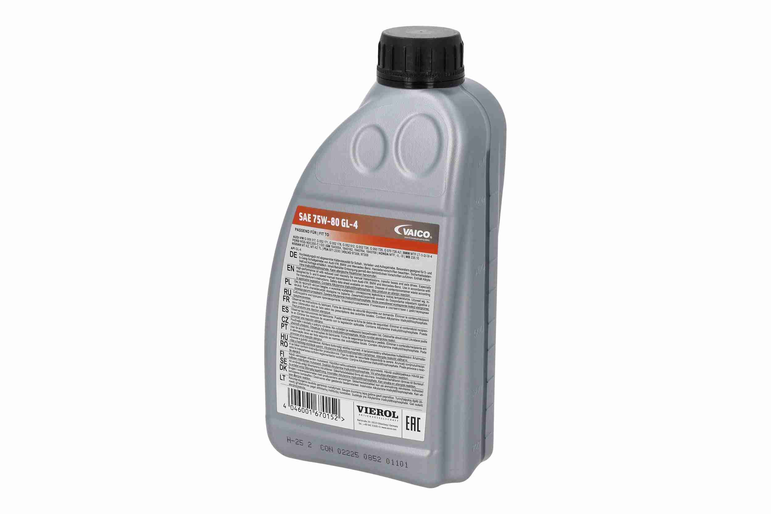 Olej przekładniowy 75W-80 GL-4 — 1 l VIEROL V60-0313 — ujęcie 6