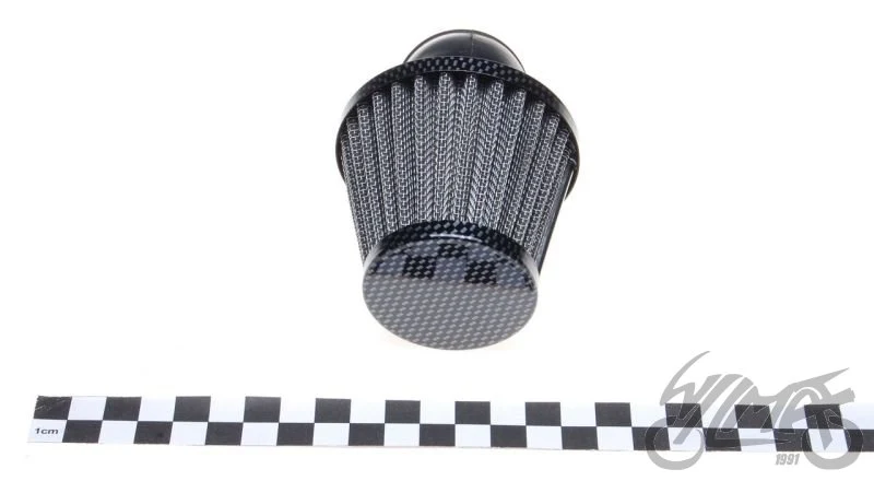 Filtr powietrza 28 mm stożkowy 45° wzór carbon — ujęcie 2