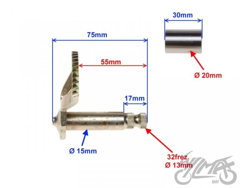 Wałek z segm. rozr. długość wałka 64 mm 2T — ujęcie 2