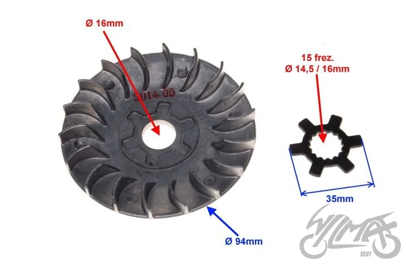 Tarcza zewnętrzna wariatora z podkładką 2T — Keeway Hurricane / Keeway Focus — ujęcie 2