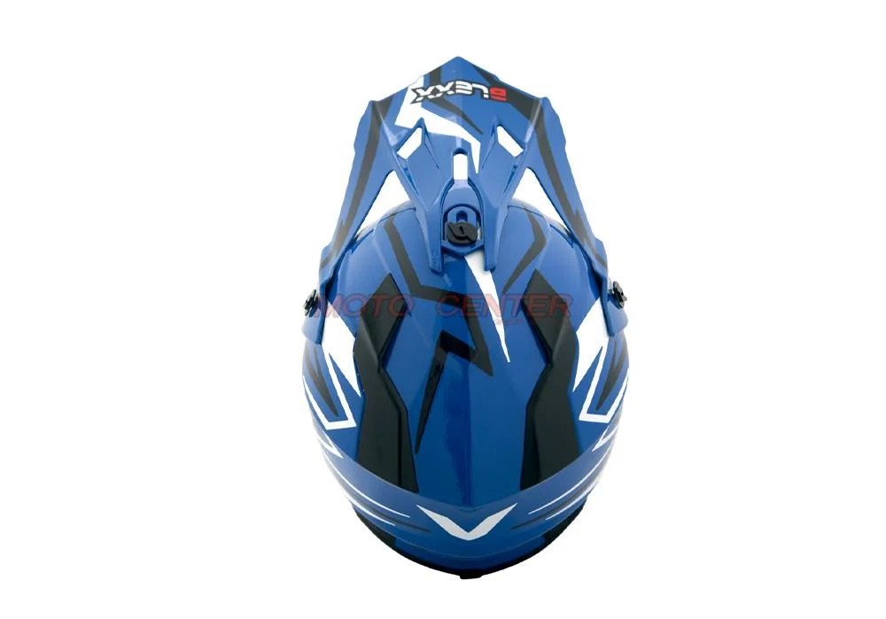 Kask crossowy BLEXX Dziecięcy MD-911 Junior niebieski/czarny M Homologacja ECE — ujęcie 6