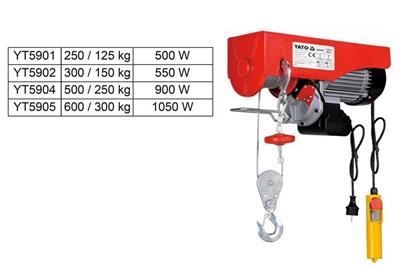 Wciagarka linowa 1050 W 300/600 kg YATO YT-5905 — ujęcie 2